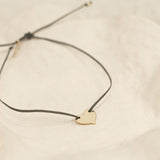 Heart Bracelet Cord - Dark Olive