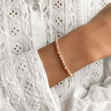 Peach Keshi Pearl Bracelet
