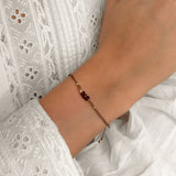 Trio Bead Bracelet - Garnet