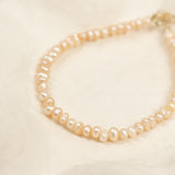Peach Keshi Pearl Bracelet