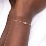 Solitary Diamond Bracelet - 0.35ct Salt & Pepper Diamond