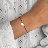 Heart Bracelet Cord - Dark Olive