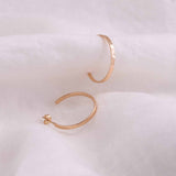 Bold Hammered Hoops
