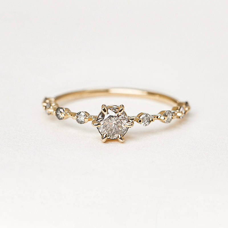 Aurora Diamond Ring - 0,51ct Salt & Pepper Diamonds