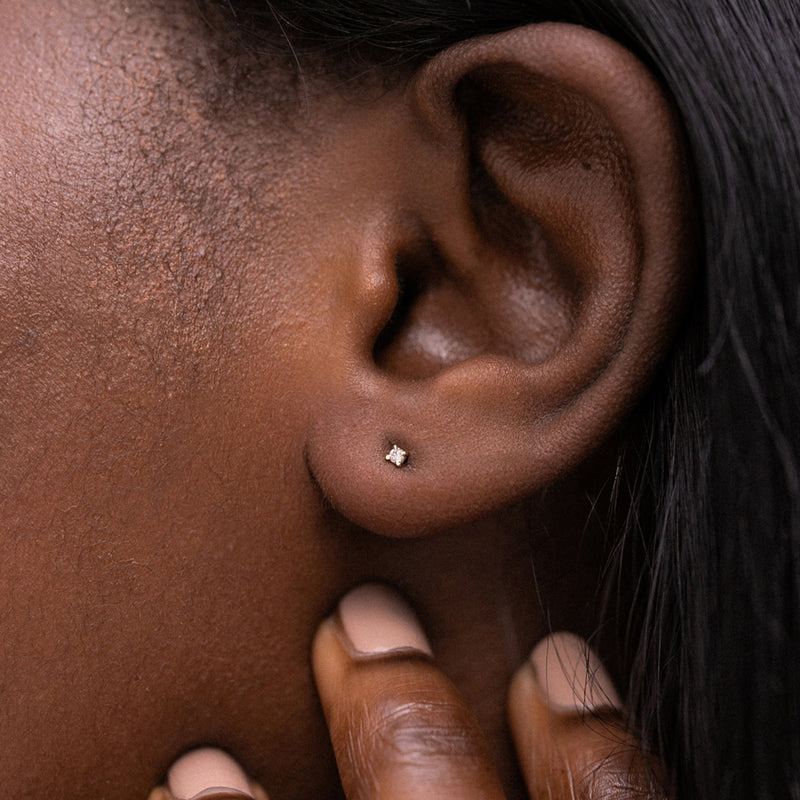 Stardust Diamond Studs - 0.02ct Salt & Pepper Diamonds