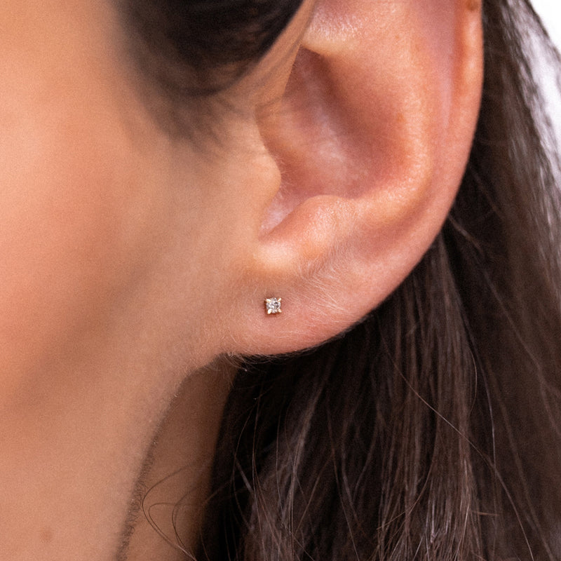 Stardust Diamond Studs - 0.02ct Salt & Pepper Diamonds