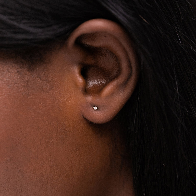 Stardust Diamond Studs - 0.02ct Salt & Pepper Diamonds