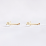 Stardust Diamond Studs - 0.02ct Salt & Pepper Diamonds