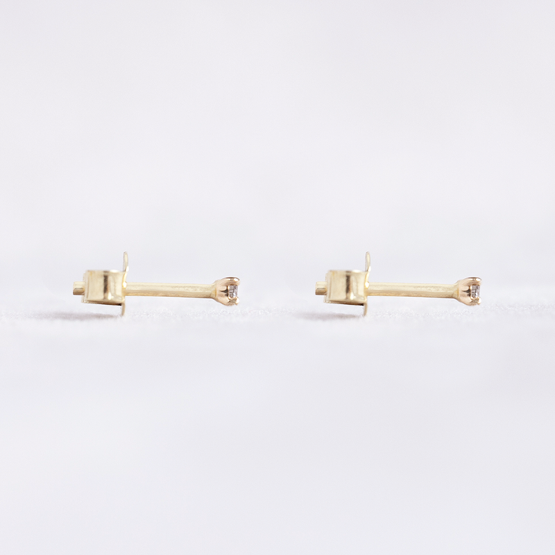 Stardust Diamond Studs - 0.02ct Salt & Pepper Diamonds
